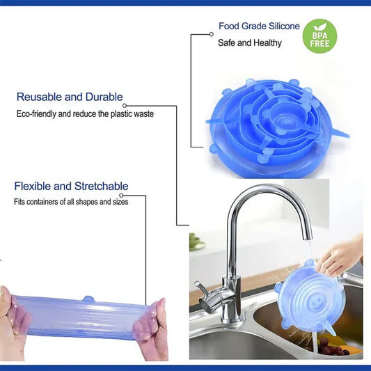 Silicone Lid Spill Stopper Universal Silicone Suction Lid-bowl